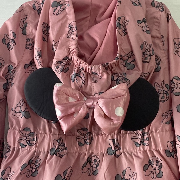 Disney junior girls wind breaker jacket, pink/grey, size 4T - Picture 5 of 5
